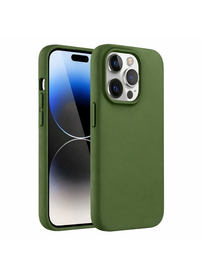 MEDA iPhone 14 Pro Silicone Case Cover, full body protection case with a soft silky feel, shockproof cover with microfiber lining - Image 1